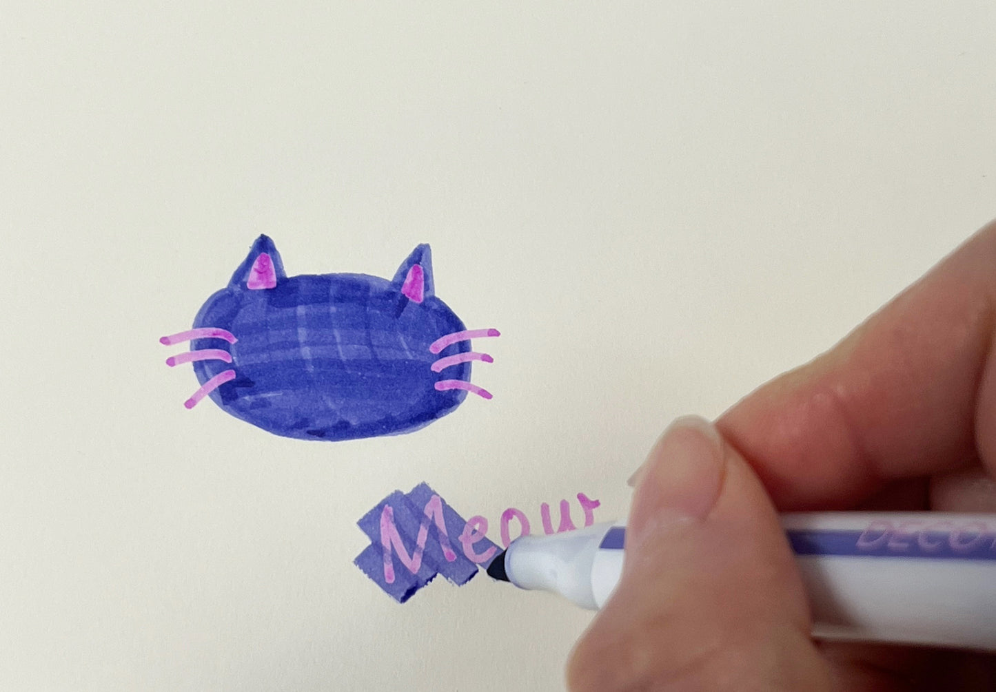 デコット3 重ね書きマーカー (ブルー×ヴァイオレット)