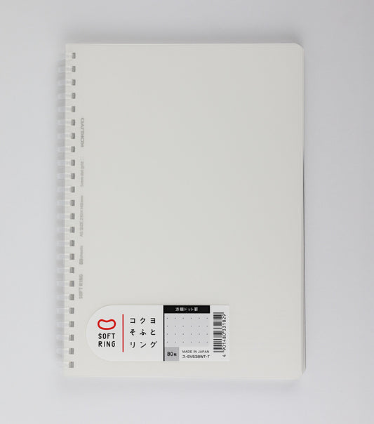 Soft Ring Notizbuch (Clear) - A5, 5mm Punktraster, 80 Blatt