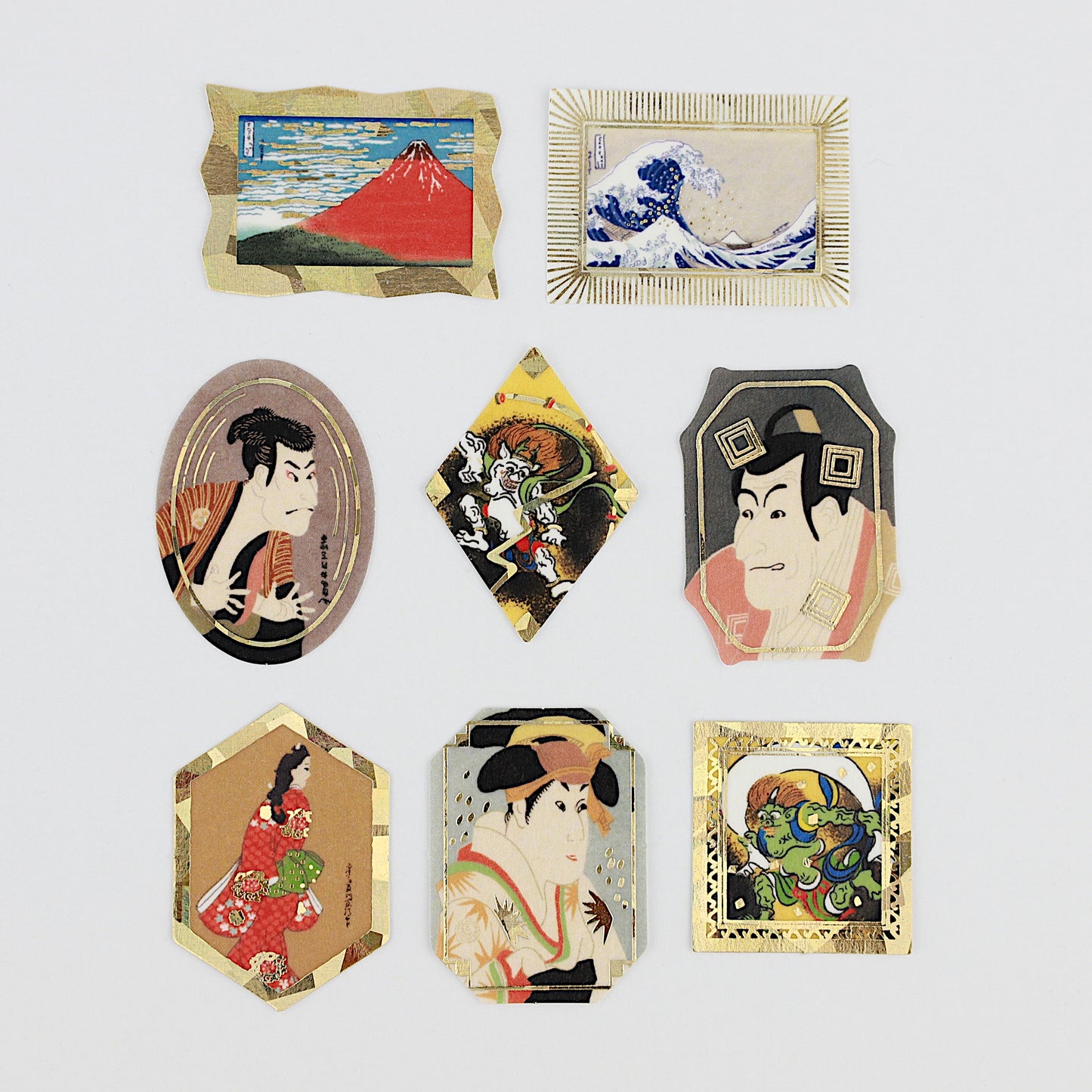 Flake Sticker Klassische Kunst-Kollektion "Hokusai, Sharaku u.a." - Kirapika Serie