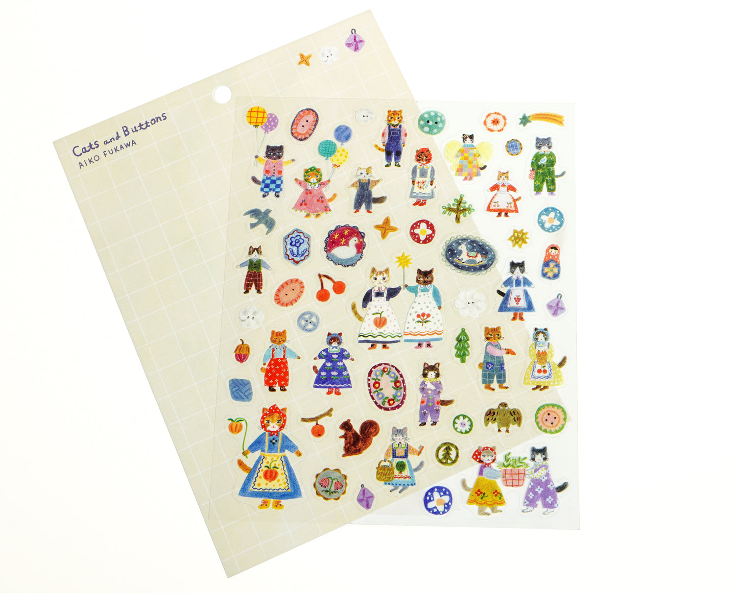 Sticker "Cats and Buttons" - Aiko Fukawa