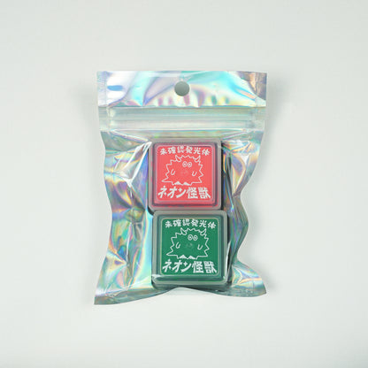 Neon-Stempelfarben-Set „Neon Kaiju“ – Bungujoshi-Haku-Edition
