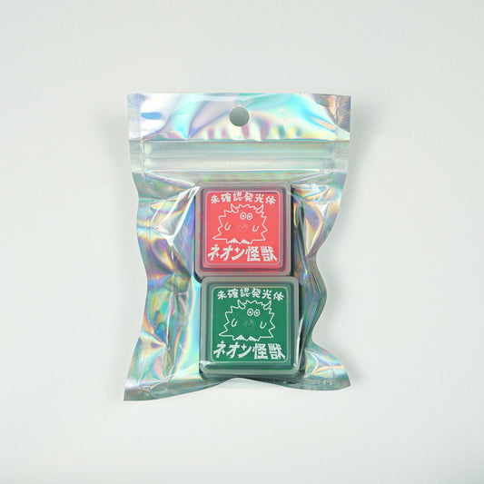 Neon-Stempelfarben-Set „Neon Kaiju“ – Bungujoshi-Haku-Edition