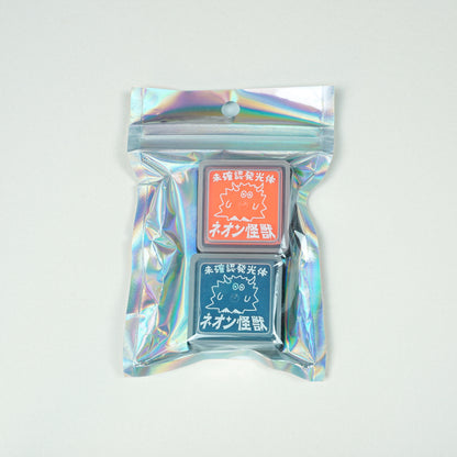 Neon-Stempelfarben-Set „Neon Kaiju“ – Bungujoshi-Haku-Edition