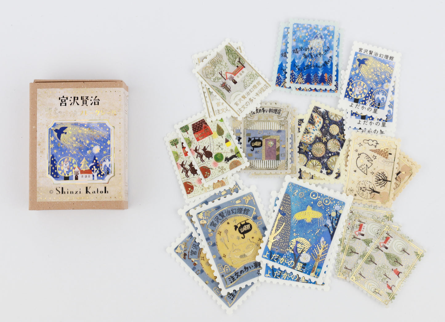 Flake Sticker "Der Stern des Nachtschwalbens / Das Restaurant mit vielen Bestellungen" - Kenji Miyazawa Kirapika Serie