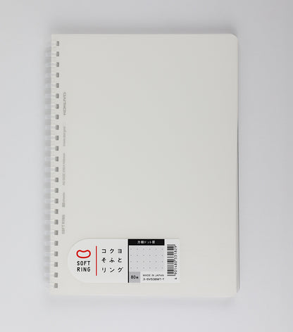Soft Ring Notebook (Clear) - A5, 5mm dot grid, 80 sheets