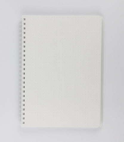 Soft Ring Notebook (Clear) - A5, 5mm dot grid, 80 sheets