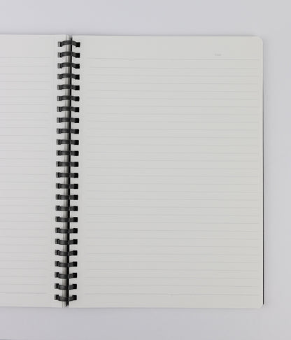 Soft Ring Notebook (Black) - A5, B-lined(6mm), 70 sheets