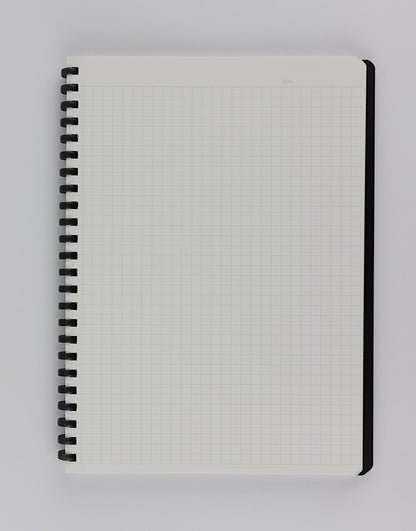 Soft Ring Notebook (Black) - A5, 5mm grid,  70sheets