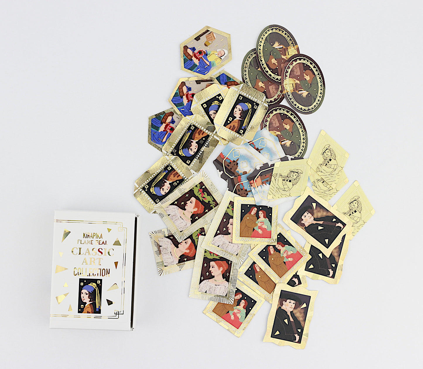 Flake Sticker Klassische Kunst-Kollektion "Rembrandt & Vermeer" - Kirapika Serie