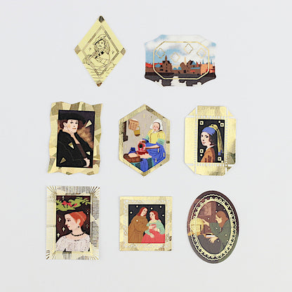 Flake Sticker Klassische Kunst-Kollektion "Rembrandt & Vermeer" - Kirapika Serie