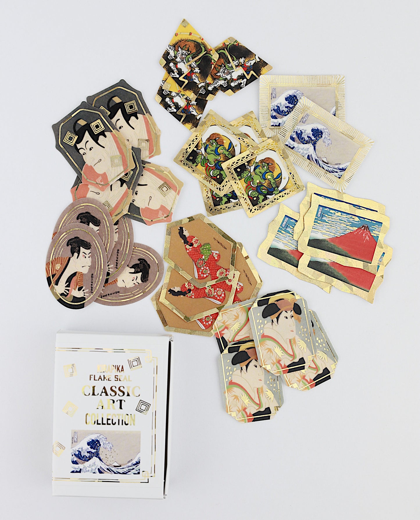 Flake Sticker Klassische Kunst-Kollektion "Hokusai, Sharaku u.a." - Kirapika Serie