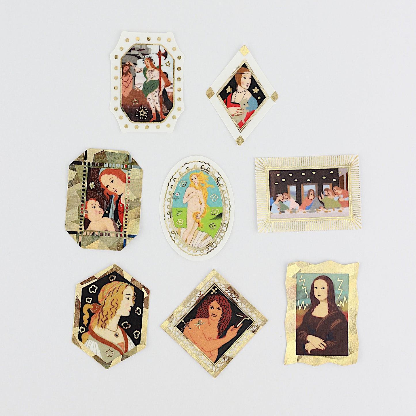 Flake Sticker Klassische Kunst-Kollektion "Da Vinci & Botticelli" - Kirapika Serie