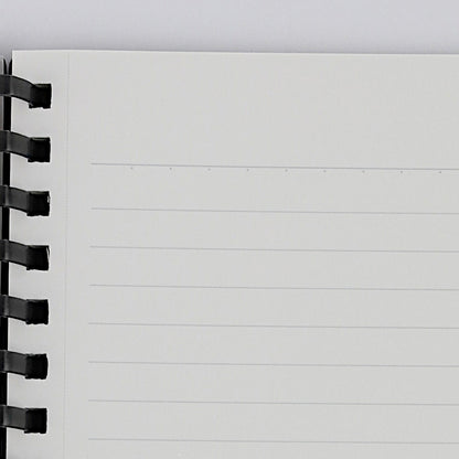 Soft Ring Notebook (Black) - A5, B-lined(6mm), 70 sheets