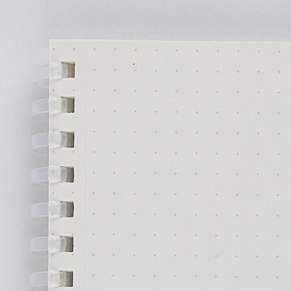 Soft Ring Notebook (Clear) - A5, 5mm dot grid, 80 sheets